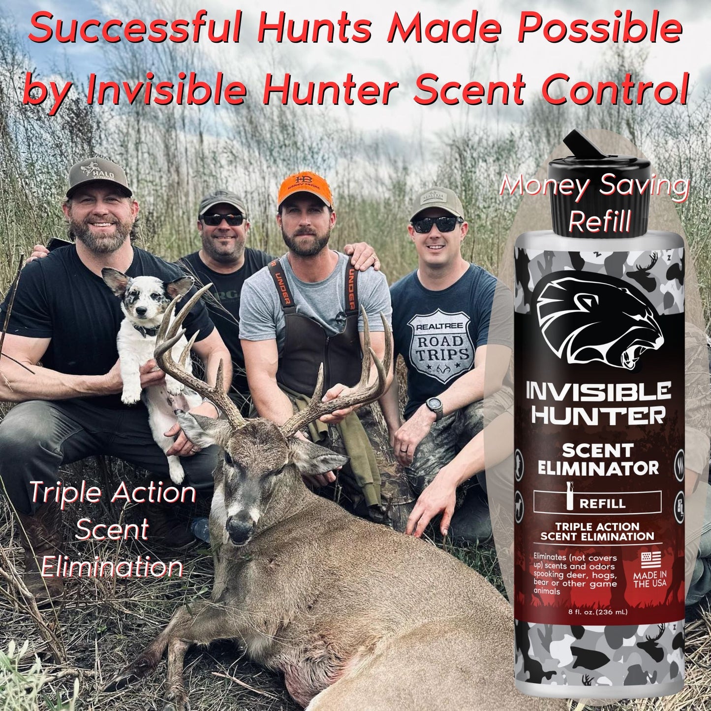 Invisible Hunter Scent Eliminator 8oz Refill