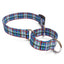 Tartan Plaid Blue Dog Collar