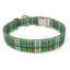 Tartan Plaid Green Dog Collar