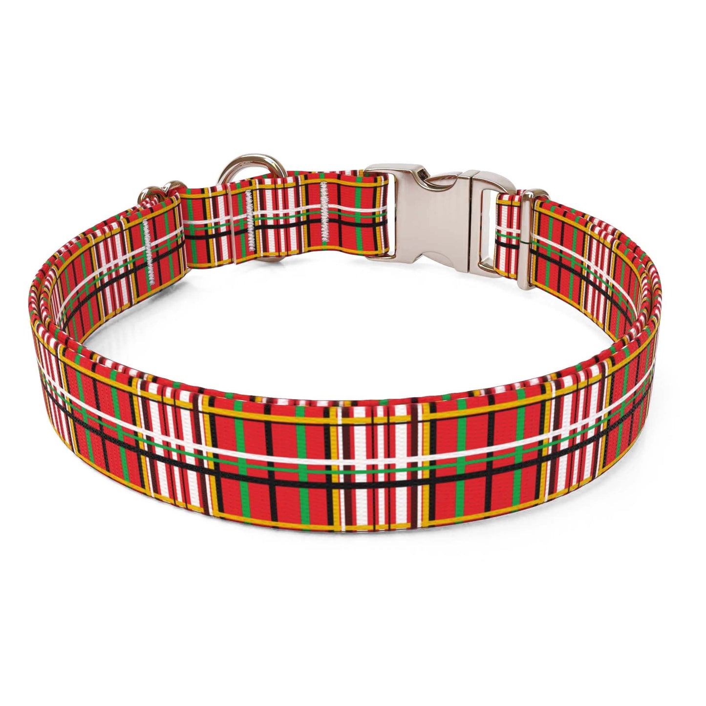 Tartan Plaid Red Dog Collar