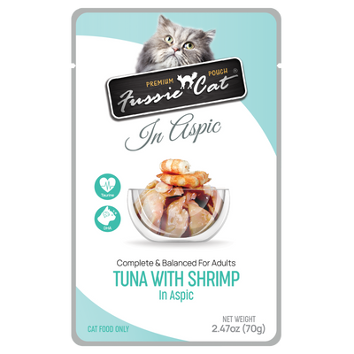 Fussie Cat Pouch - Tuna with Shrimp in Aspic (2.47oz)