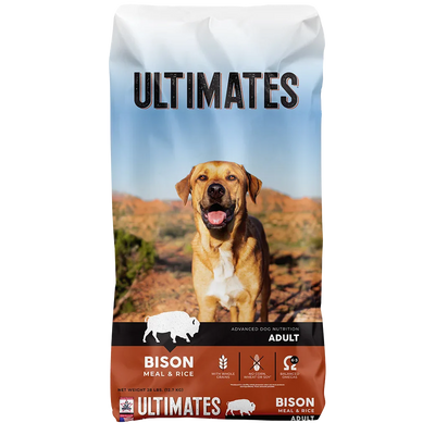 Ultimates Adult Bison Meal & Rice Dry Dog Food (28lb)
