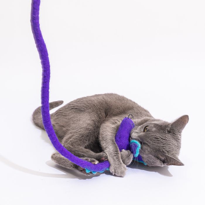 Catch a Mouse by the Tail - Wool Cat Toy