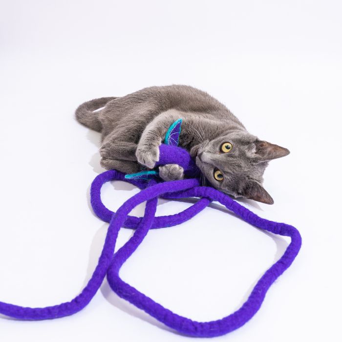 Catch a Mouse by the Tail - Wool Cat Toy