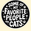 “Some of My Favorite People Are Cats” Car Magnet