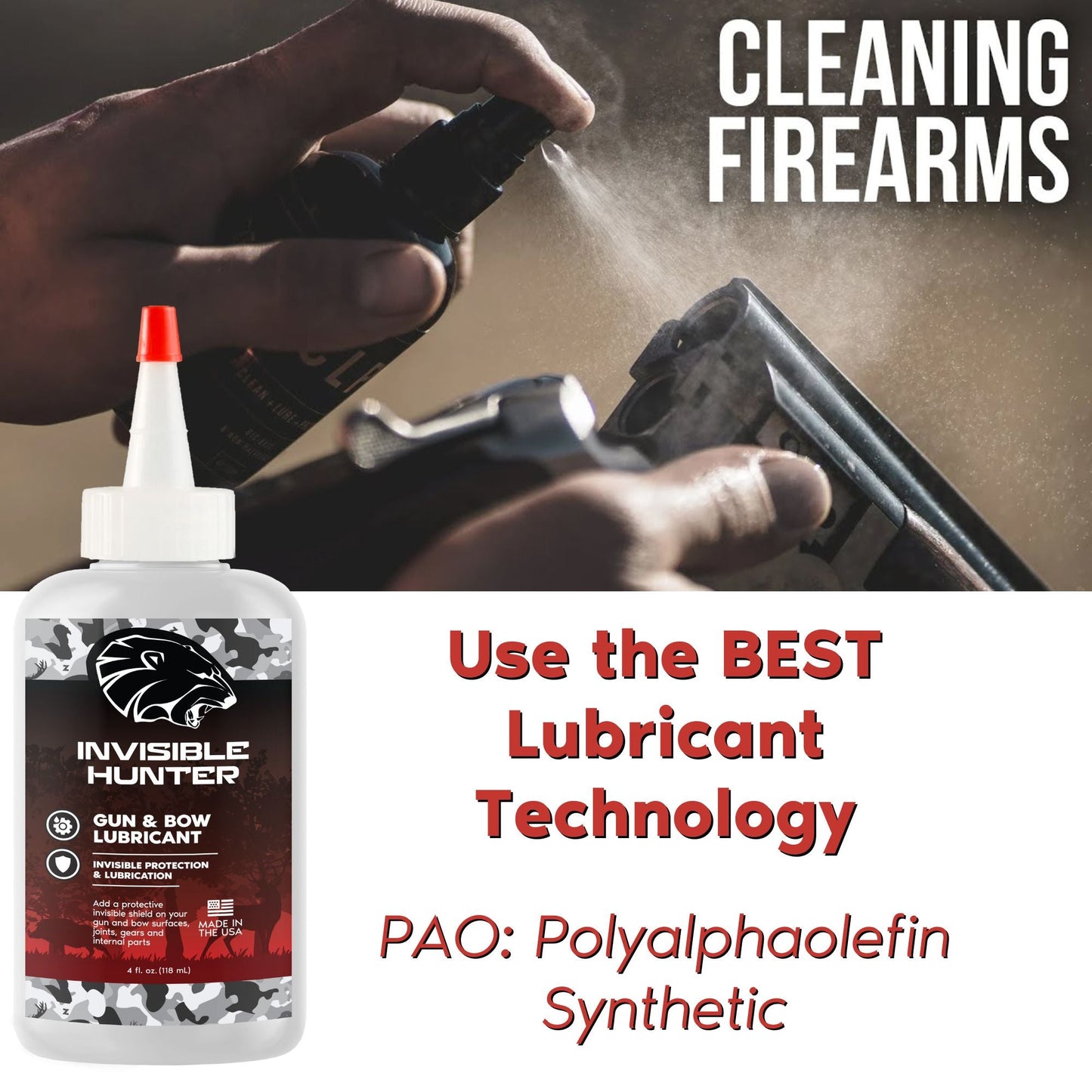 Invisible Hunter Gun & Bow Lubricant 4oz Twist Top