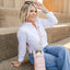 Blush HydroBag® with Blush and Ivory Striped Strap