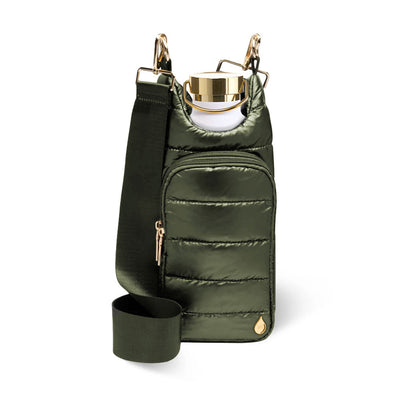 Army Green Shiny HydroBag® with Army Green Solid Strap