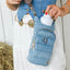 Denim HydroBag® with Horseshoe Embroidery and Denim overlaid Vegan Leather Strap and Gold hardware