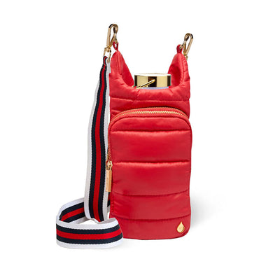 Poppy Red HydroBag® with Red, White, Navy striped Strap