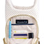 White Coated Perforated Neoprene HydroBag® with Pink/Green Stripe