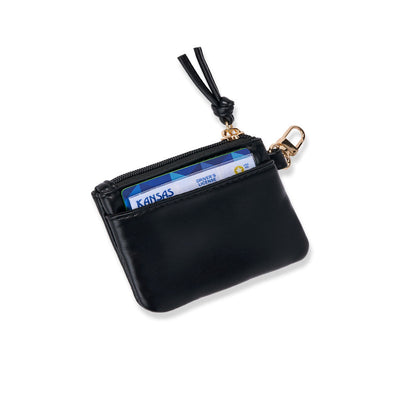 Black Vegan Leather RFID Card Pouch