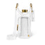 Clear HydroBag® Stadium with White Vegan Leather Trim and Matching RFID Pouch