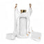 Clear HydroBag® Stadium with White Vegan Leather Trim and Matching RFID Pouch