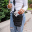 HydroBag® HANDLE®- Black Matte with Vegan Leather Trimmed Strap