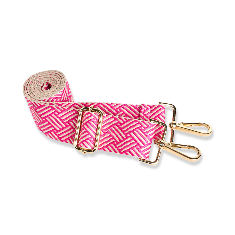 Bright Pink HydroBag® Handle® with Pink and Cream Strap