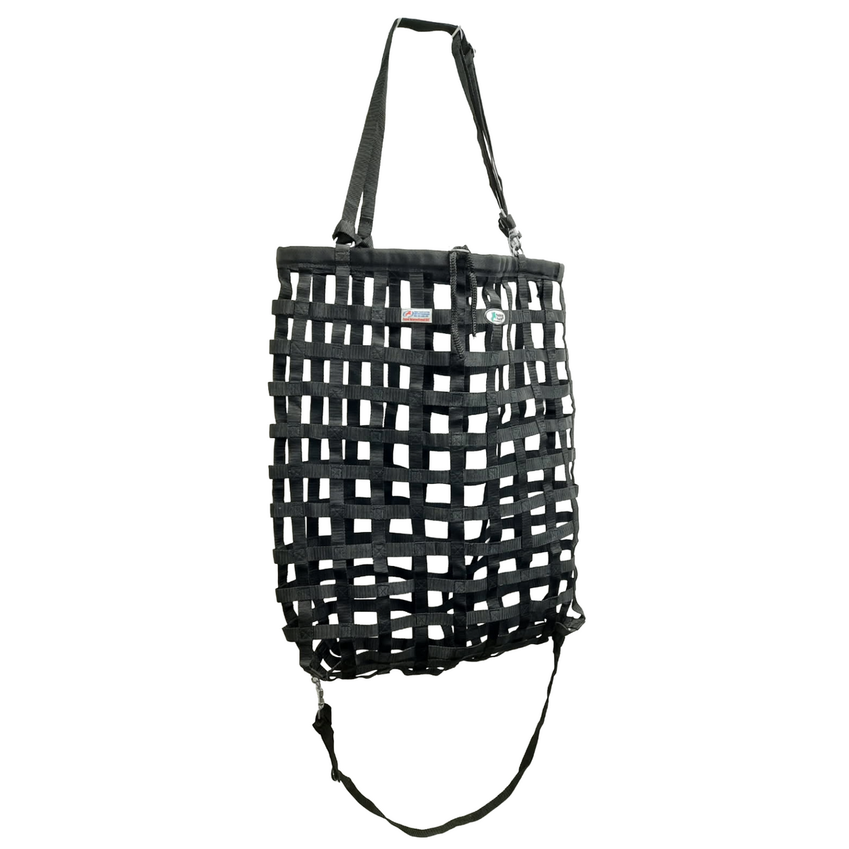 Tahoe Patented Slow Feed Hay Bag – 4-Sided Design with Super Tough Bottom, Easy-Fill Top, 2"x2" Openings, Holds 4 Flakes, Covered, Durable & Dust-Draining