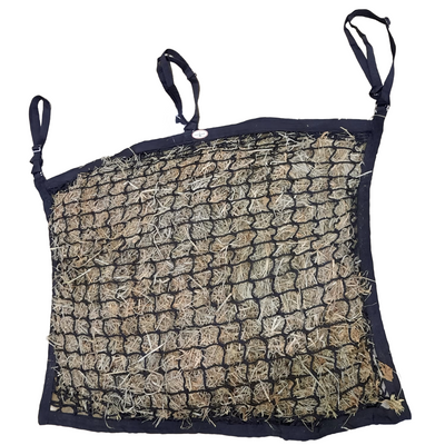 Derby Originals Paris Tack XL Knotless Slow Feed Hay Net – 48"x30", 2" Openings, Soft on Muzzles, with 3 Adjustable Straps for Fence or Stall Hanging