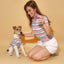 Pet & Me Spring Summer Lavender Crochet Short Sleeve Polo Shirt