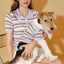 Pet & Me Spring Summer Lavender Crochet Short Sleeve Polo Shirt