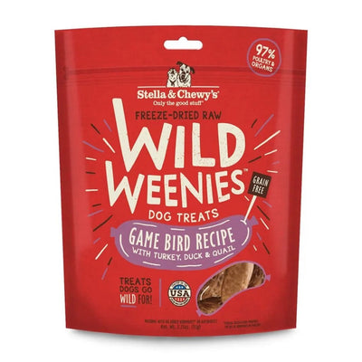 Stella & Chewy’s Freeze Dried Wild Weenies Game Bird Dog Treats (3.25oz)