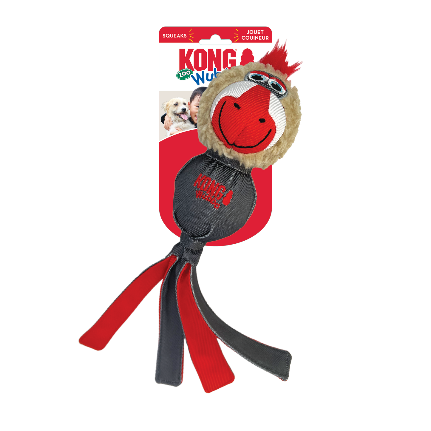 Kong Large Dog Wubba Zoo Mandrill