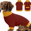 XL–5XL Dog Sweater with Harness Hole – Warm Stretch Turtleneck Winter Outfit