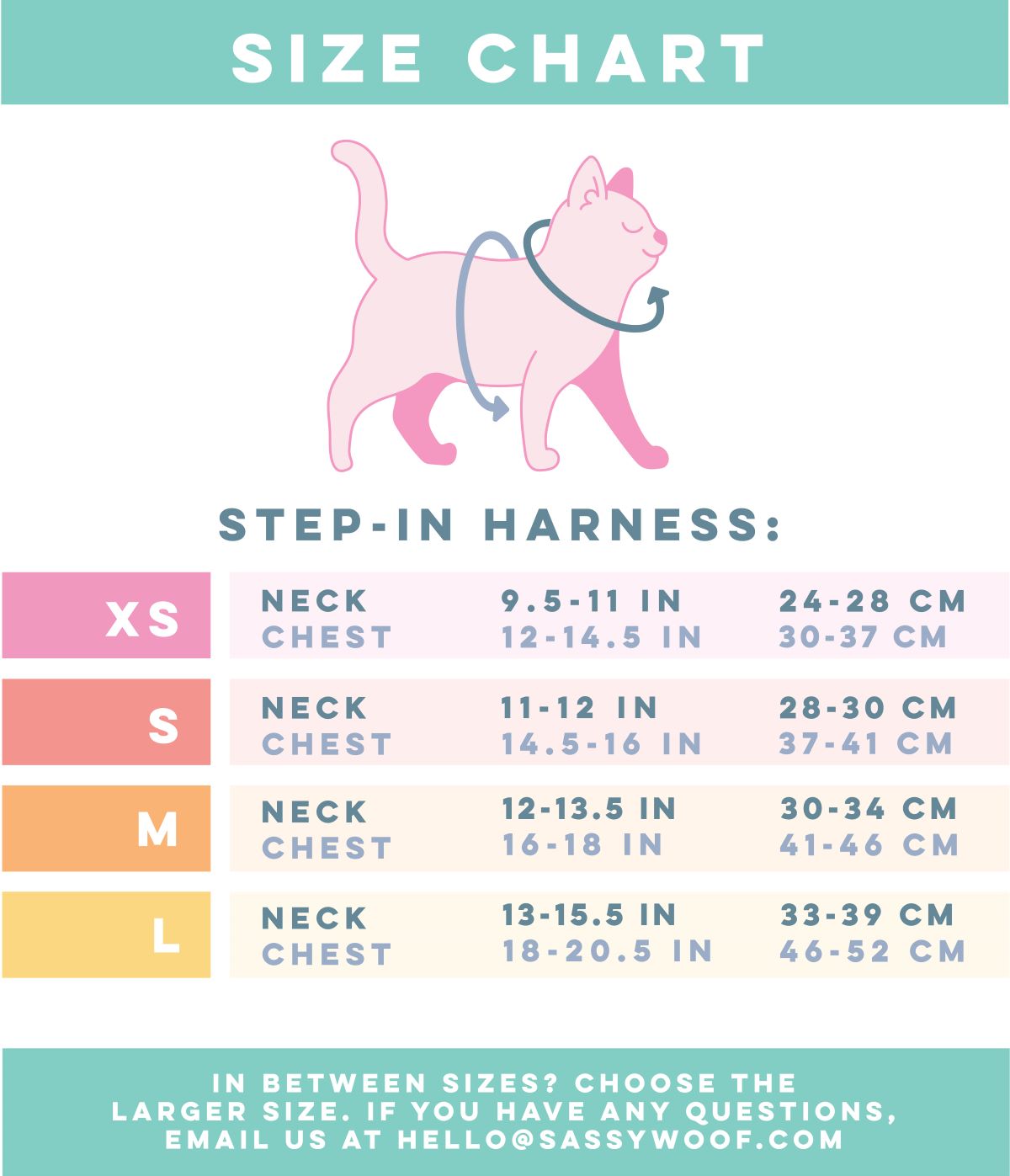 Cat Step-In Harness - Hello Kitty® Aqua