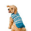 Alpaca Teal Fair Isle Dog Sweater