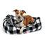 Faux Mink Dog Bed – Black & White