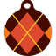 Argyle Fall HD Dog ID Tag