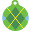 Lime Argyle HD Dog ID Tag