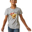 Ariat Girl's Highlander Rose T-Shirt, Heather Gray