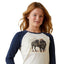 Ariat Girl's Painted Buffalo Raglan T-Shirt
