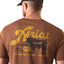 Ariat Mens Short Sleeve Shirt, BBQ Smoke Western Graphic Tee