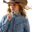 Ariat Women’s Western Cropped Comfort Denim Snap Shirt