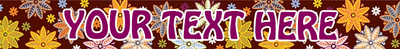 Personalized Autumn Flowers Dog Collar