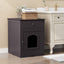 Pet House Cat Litter Box Enclosure With Drawer, Side Table
