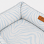 Chester & Lee | Velvet Sleeper Dog Bed Light Blue Zebra