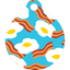 Bacon and Eggs HD Dog ID Tag