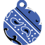Bandana Blue HD Dog ID Tag