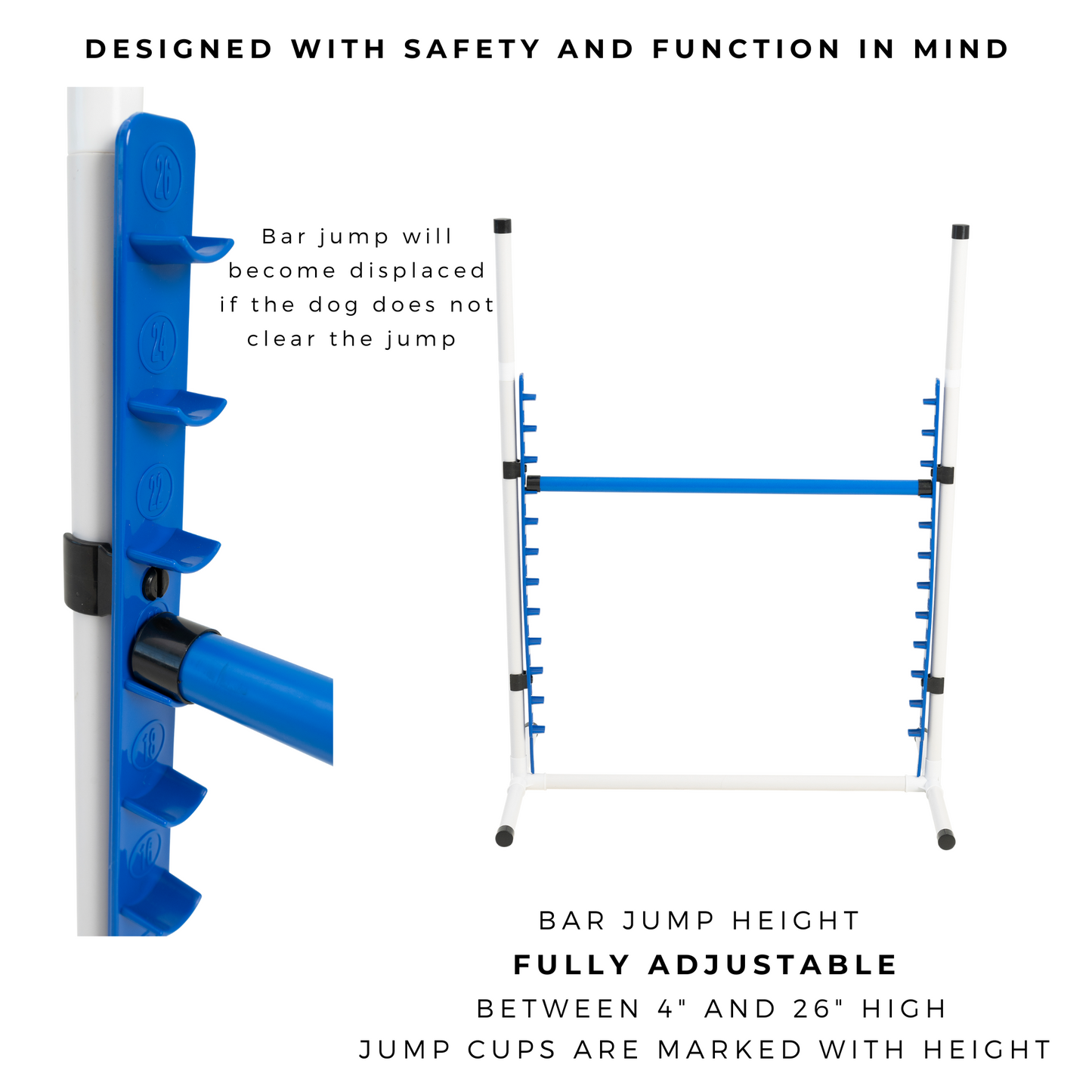 Better Sporting Dogs Upgraded Dog Agility Set – 7 Piece Training Kit with Safety Breakaway Tire Jump, Displacement Bar Jumps, Tunnels, Weave Poles & Pause Box
