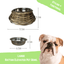 Rattan Pet Bowl with Food-Grade Stainless Steel Bowl
