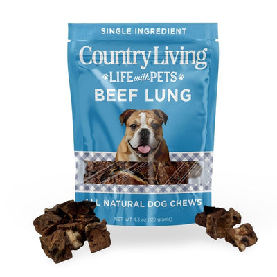Country Living 4–6" Beef Lung Dog Treats, 8 oz