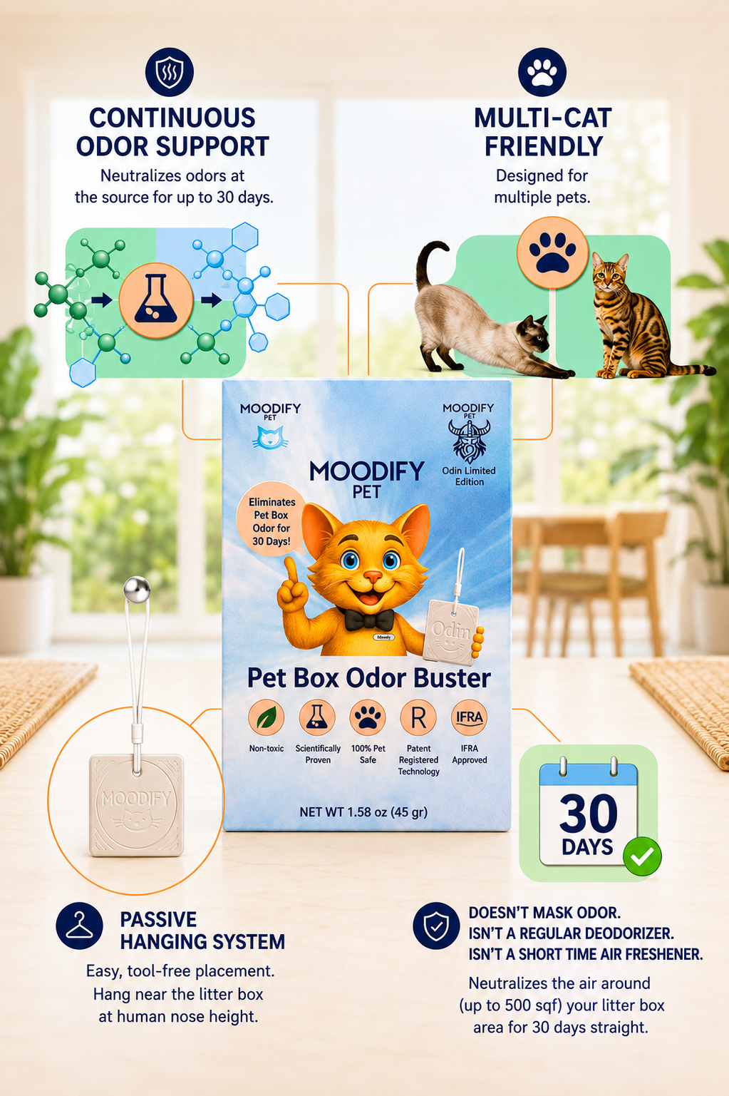 MoodifyPet Odin Special Edition Cat Litter Odor Neutralizer — 2 Pack
