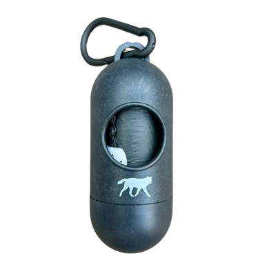 bamboo poop bag dispenser + compostable roll