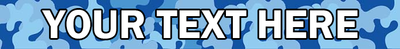 Personalized Blue Camo Dog Collar