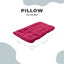 Sleeping Cat Pillow - Burgundy