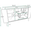 55.12' Spacious Cat House with Tempered Glass (White)
