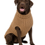 Camel Alpaca Cable Knit Dog Sweater
